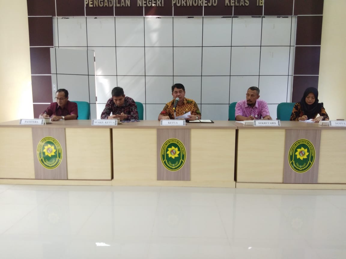 Rapat Kerja Periode April 2019 Pada Satuan Kerja Pengadilan Negeri Purworejo 