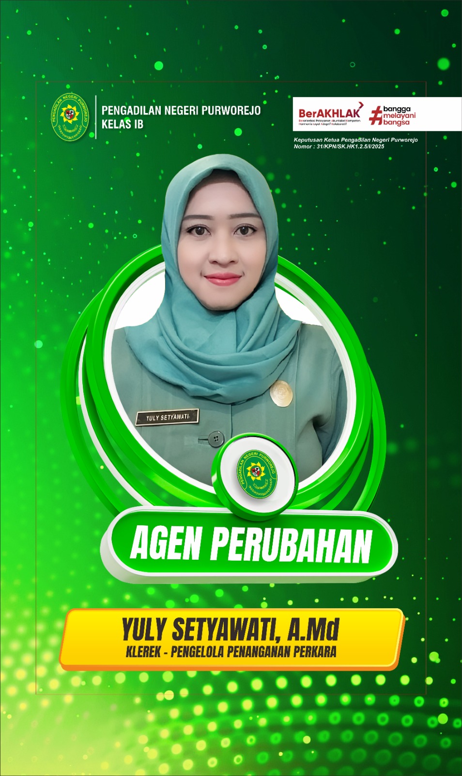 agen perubahan pengadilan negeri purworejo